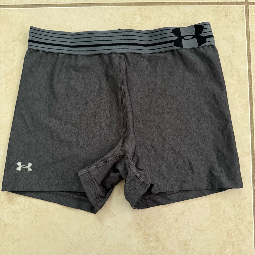 Under Armour Spandex Shorts Size Small Compression Athletic Gray